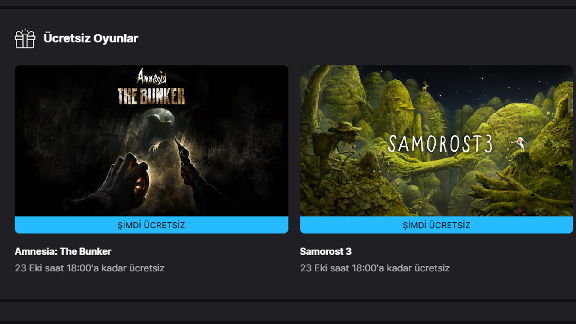 Epic Games ücretsiz oyunlar